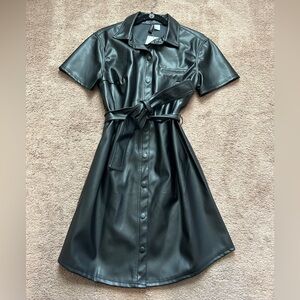 H&M faux leather dress